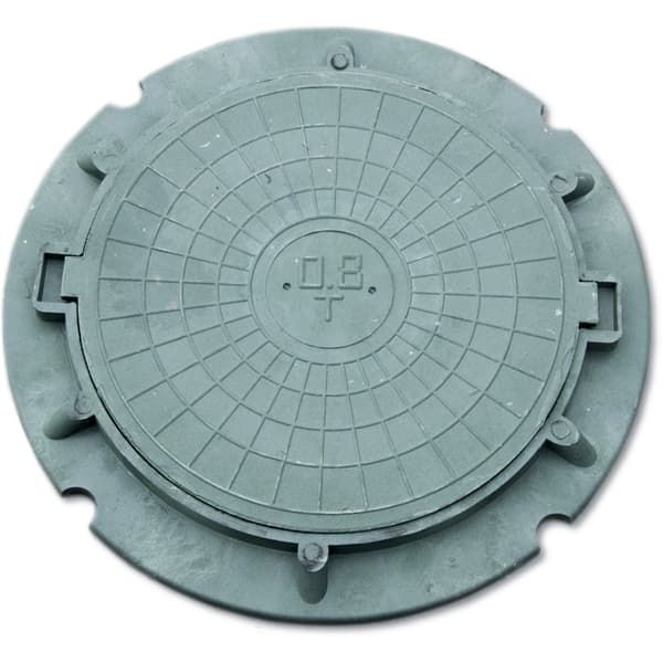 Люк полимерно-композитный садовый 750/60/20 мм 0,8 т (зеленый)