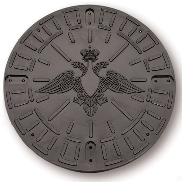 Люк полипропиленовый 1,5т (A15) универсальный 315, черный, с рисунком