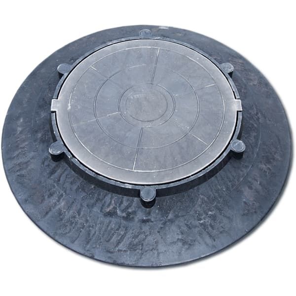 Конус колодца КПК 1060 с крышкой H=120 мм черный