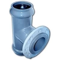 Тройники НПВХ с металлическим фланцем