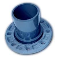 Патрубки НПВХ гладкий конец/металлический фланец